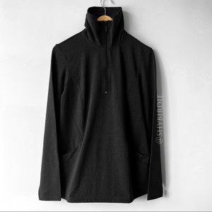 NWT Roots Active Half-Zip Top, Charcoal Grey